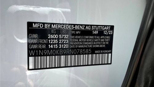 2024 Mercedes EQB W1N9M0KB9RN078585