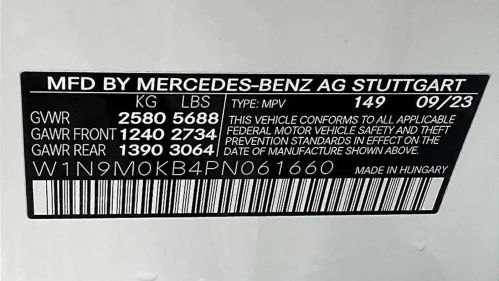 2023 Mercedes EQB W1N9M0KB4PN061660