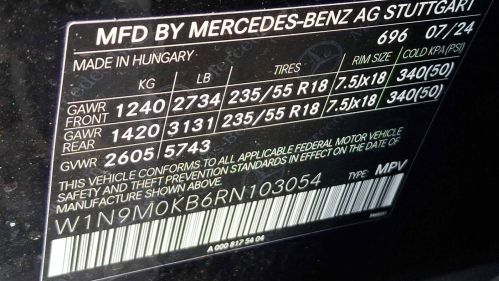 2024 Mercedes EQB W1N9M0KB6RN103054