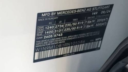 2024 Mercedes EQB W1N9M1DB1RN105586