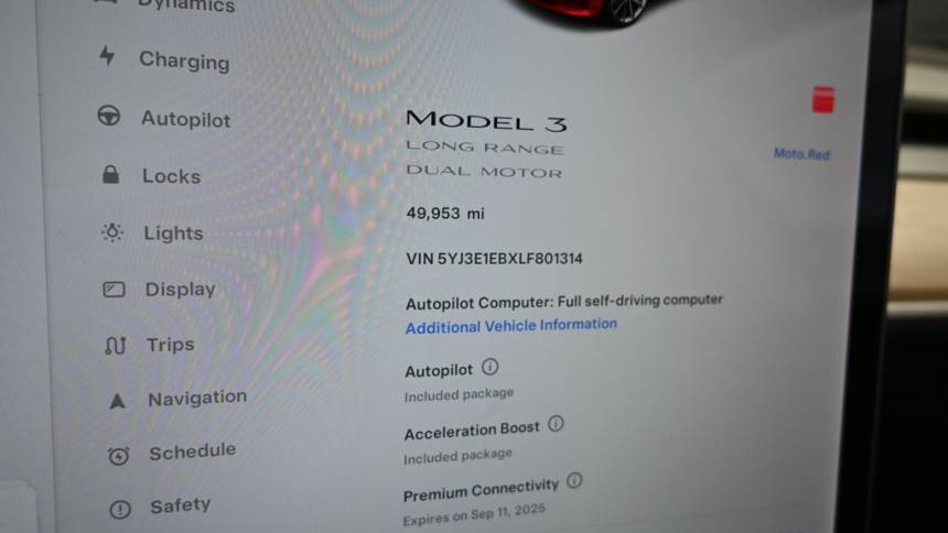 2020 Tesla Model 3 5YJ3E1EBXLF801314