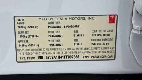 2015 Tesla Model S 5YJSA1H41FF097366