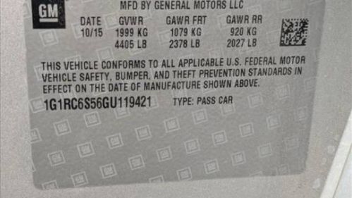 2016 Chevrolet VOLT 1G1RC6S56GU119421