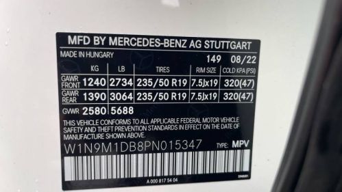 2023 Mercedes EQB W1N9M1DB8PN015347