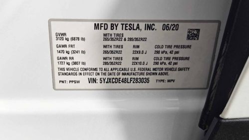 2020 Tesla Model X 5YJXCDE48LF283035