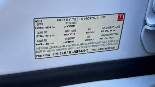 2016 Tesla Model S 5YJSA1E23GF142540