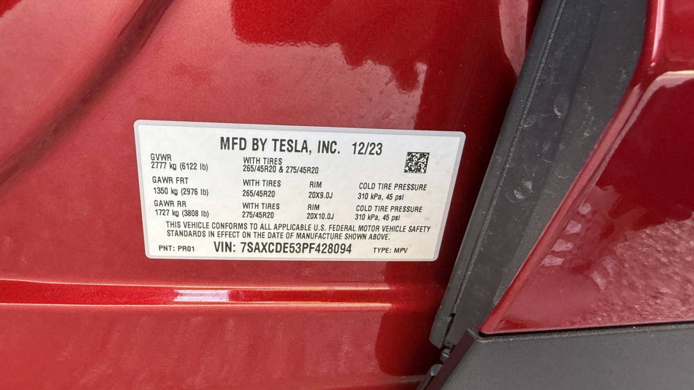 2023 Tesla Model X 7SAXCDE53PF428094