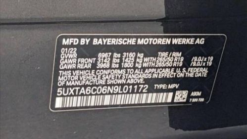 2022 BMW X5 5UXTA6C06N9L01172