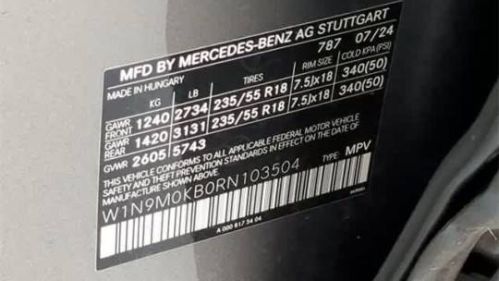 2024 Mercedes EQB W1N9M0KB0RN103504