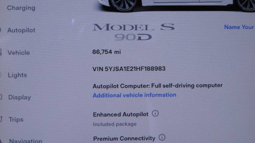 2017 Tesla Model S 5YJSA1E21HF188983