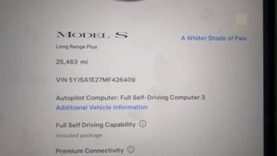 2021 Tesla Model S 5YJSA1E27MF426409