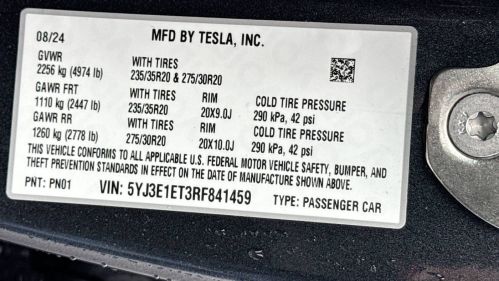 2024 Tesla Model 3 5YJ3E1ET3RF841459