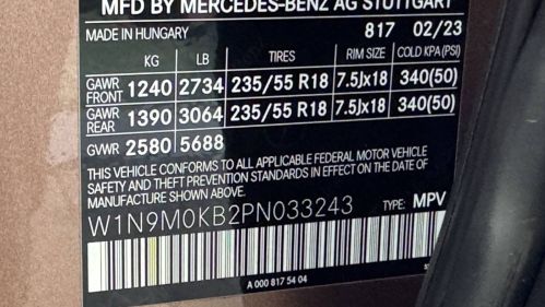 2023 Mercedes EQB W1N9M0KB2PN033243