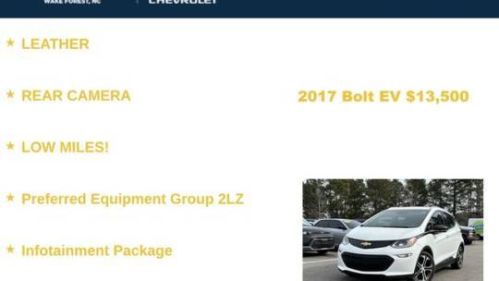 2017 Chevrolet Bolt 1G1FX6S02H4179645