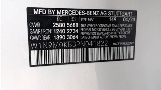 2023 Mercedes EQB W1N9M0KB3PN041822