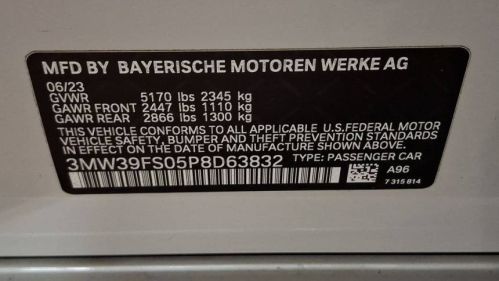 2023 BMW 3 Series 3MW39FS05P8D63832