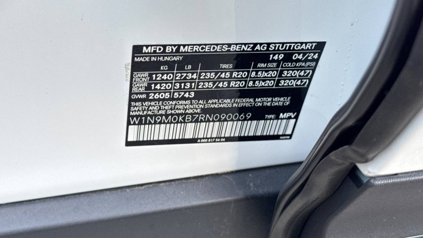 2024 Mercedes EQB W1N9M0KB7RN090069