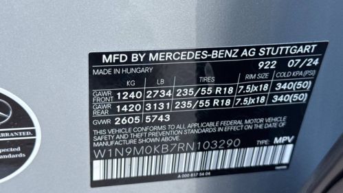 2024 Mercedes EQB W1N9M0KB7RN103290