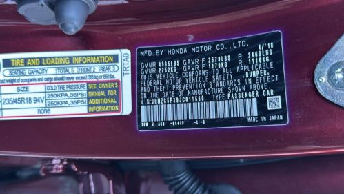 2018 Honda Clarity JHMZC5F39JC011560