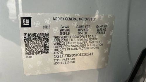 2019 Chevrolet Bolt 1G1FZ6S05K4110241