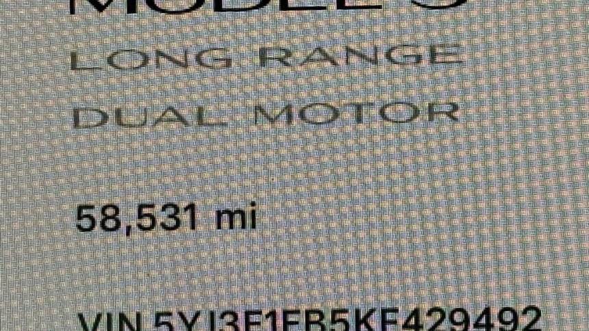 2019 Tesla Model 3 5YJ3E1EB5KF429492