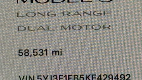 2019 Tesla Model 3 5YJ3E1EB5KF429492