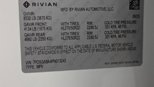 2023 Rivian R1S 7PDSGABA4PN013243