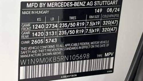 2024 Mercedes EQB W1N9M0KB5RN105698