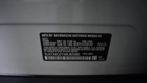 2022 BMW X5 5UXTA6C01N9J65985