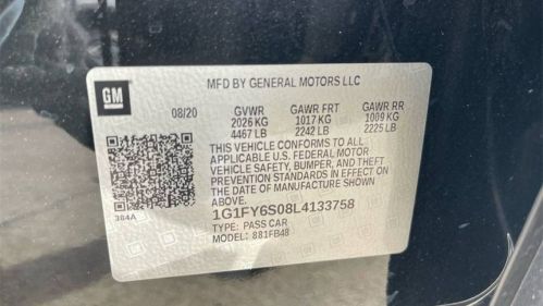 2020 Chevrolet Bolt 1G1FY6S08L4133758