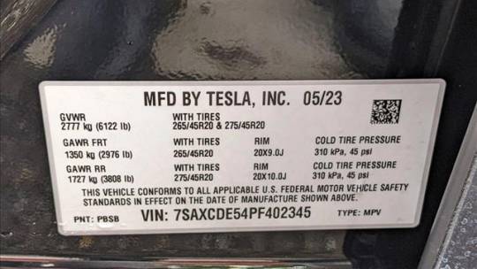 2023 Tesla Model X 7SAXCDE54PF402345