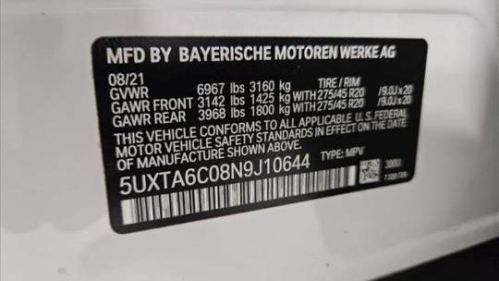 2022 BMW X5 5UXTA6C08N9J10644