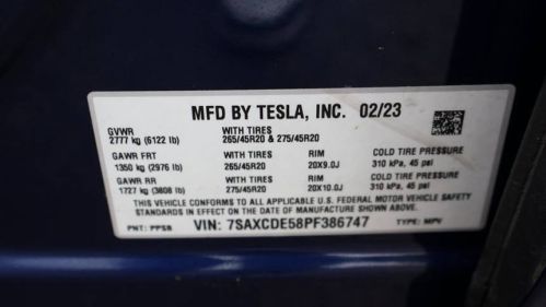 2023 Tesla Model X 7SAXCDE58PF386747