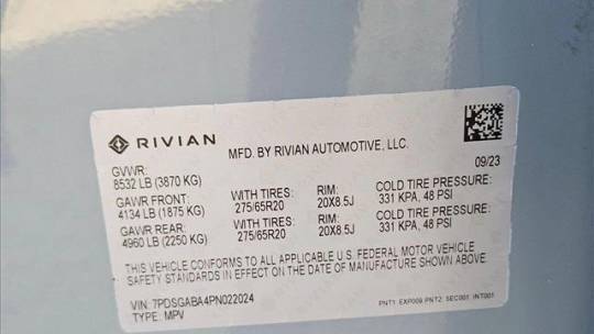 2023 Rivian R1S 7PDSGABA4PN022024