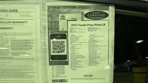 2022 Toyota Prius Prime JTDKAMFP4N3207613