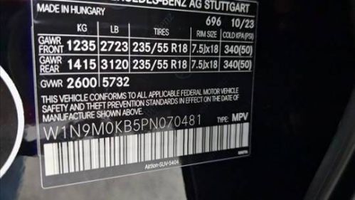 2023 Mercedes EQB W1N9M0KB5PN070481