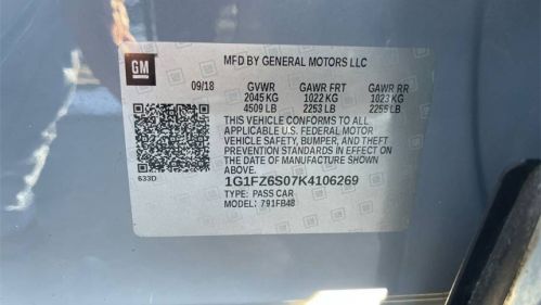 2019 Chevrolet Bolt 1G1FZ6S07K4106269