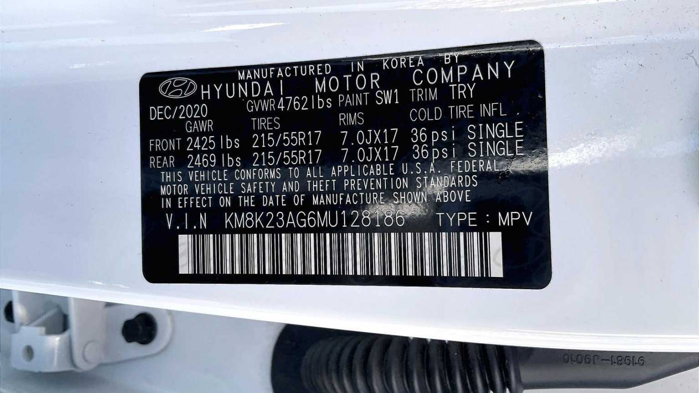 2021 Hyundai Kona Electric KM8K23AG6MU128186