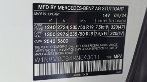 2024 Mercedes EQB W1N9M0CB4RN093011