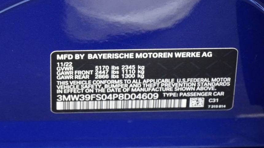 2023 BMW 3 Series 3MW39FS04P8D04609