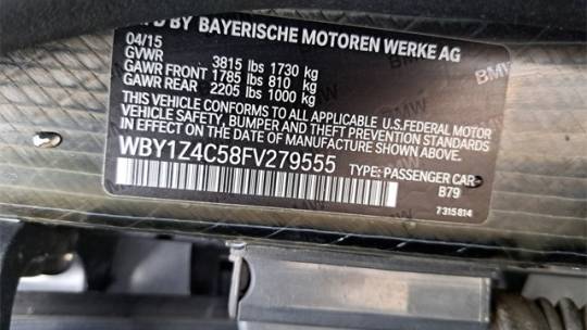 2015 BMW i3 WBY1Z4C58FV279555