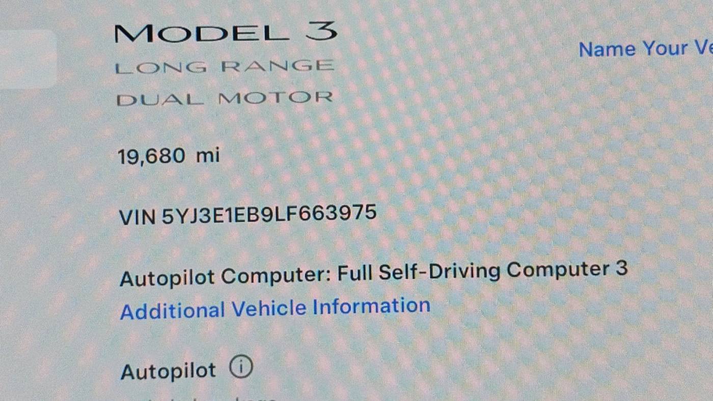 2020 Tesla Model 3 5YJ3E1EB9LF663975