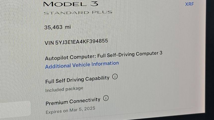 2019 Tesla Model 3 5YJ3E1EA4KF394855