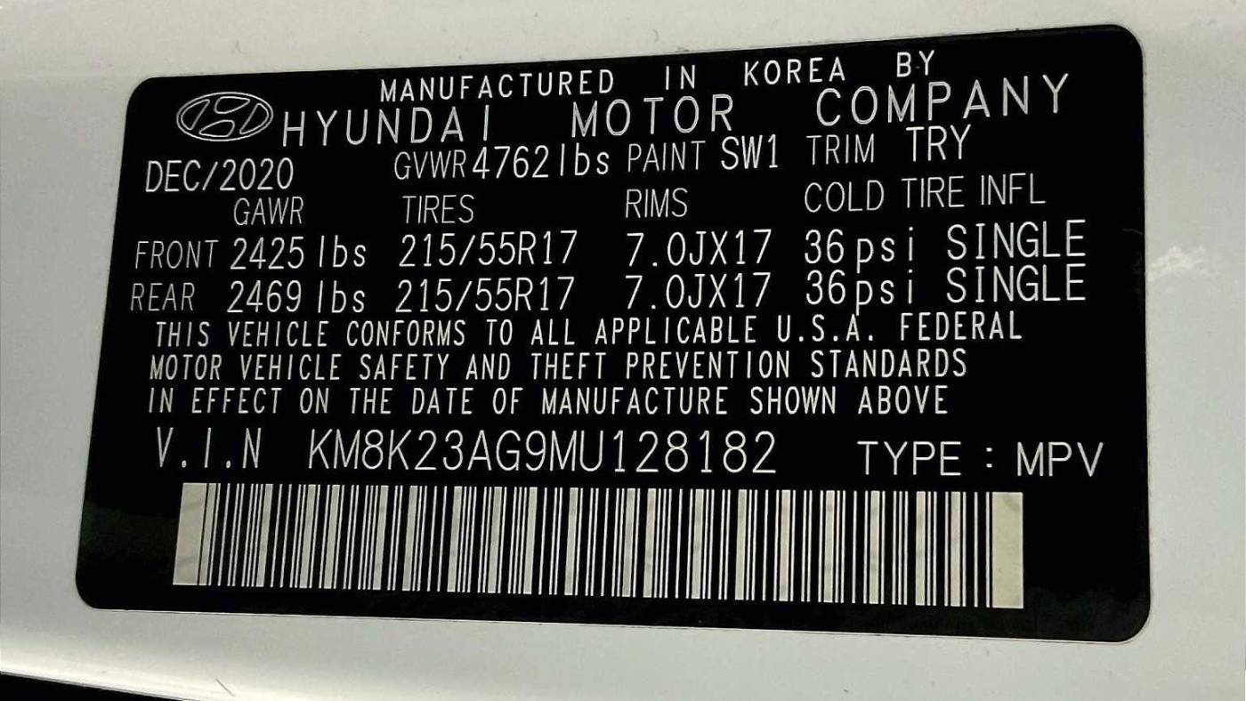 2021 Hyundai Kona Electric KM8K23AG9MU128182