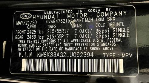 2020 Hyundai Kona Electric KM8K33AG2LU092394