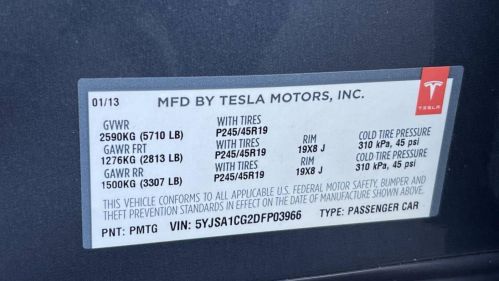 2013 Tesla Model S 5YJSA1CG2DFP03966