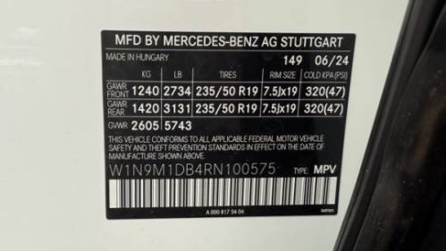 2024 Mercedes EQB W1N9M1DB4RN100575