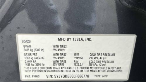 2020 Tesla Model Y 5YJYGDEE0LF006770