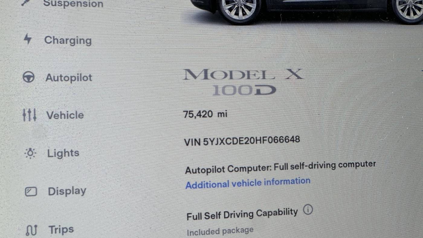 2017 Tesla Model X 5YJXCDE20HF066648