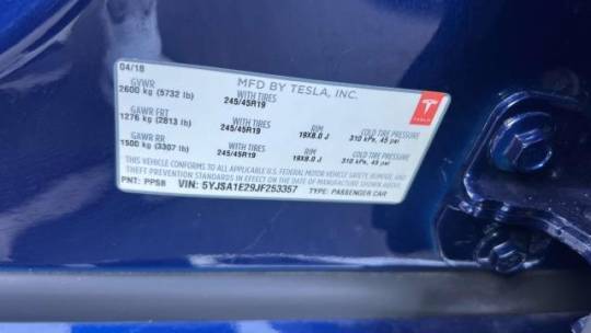2018 Tesla Model S 5YJSA1E29JF253357